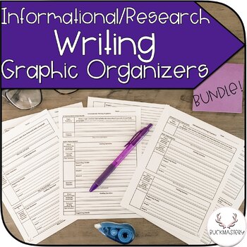 Preview of Informational/Research Writing Graphic Organizers Bundle!