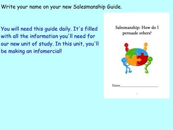 Preview of Teacher Guide: Informational Writing: Creating Infomercials