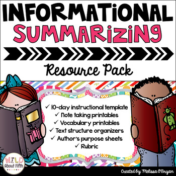 Preview of Summarizing Nonfiction Text Resource Pack