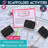 Informational Text: 3 Scaffolded Activities for Any Nonfiction Article