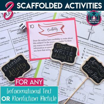 Preview of Informational Text: 3 Scaffolded Activities for Any Nonfiction Article