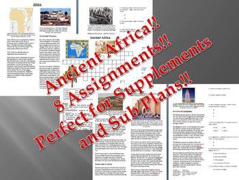 Preview of Informational Reading Text - Ancient Africa Bundle (No Prep Sub Plans)