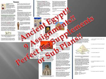 Preview of Informational Text - Ancient Egypt Bundle (No Prep Sub Plans)