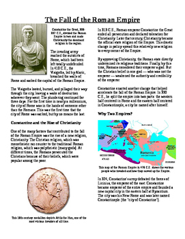 Preview of Informational Text - Ancient Rome: The Fall of the Roman Empire (No Prep)