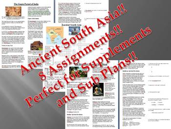 Preview of Informational Reading Text - Ancient South Asia Bundle (No Prep/Sub Plans)