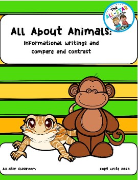 Preview of Informational Text: Animal writing, compare/contrast