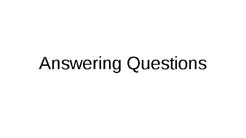 Preview of Informational Text: Answering questions about key details in a text.