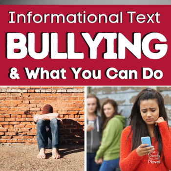 Preview of Bullying & What You Can Do Informational Text Article