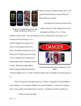 thesis statement about energy drinks