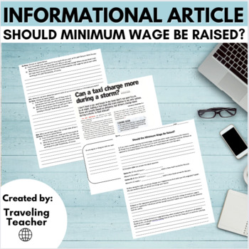 Preview of Informational Text Article: Should the Minimum Wage Be Raised? Reading Passages