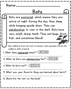 Preview of Informational Text: Bats!