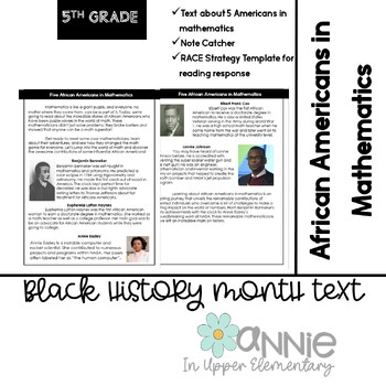 Preview of Informational Text Black History Month - Race Strategy Reading Response