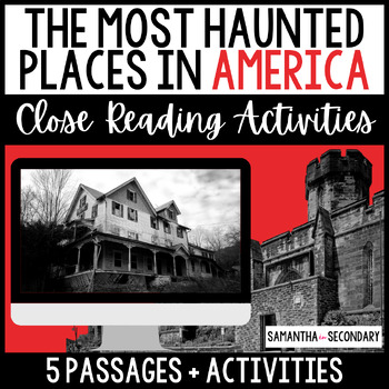 Preview of Informational Text Close Reading Passages and Activities - US Haunted Places