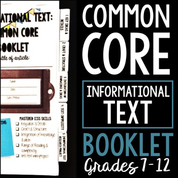 Preview of Informational Text: Common Core Booklet for ANY Piece of Nonfiction Text