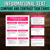 Informational Text | Compare and Contrast Task Cards | Non