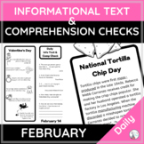 Informational Text & Comprehension Questions - February No