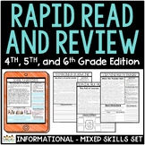 Informational Text Comprehension Review | Digital and Printable