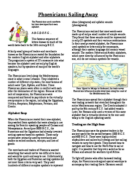 Preview of Informational Text - Early Middle East: Phoenicians (No Prep)