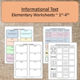 Informational Text Elementary Montessori Worksheets Homeschooling