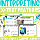 Informational Text Feature Task Cards