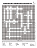 Informational Text Features Crossword Puzzle