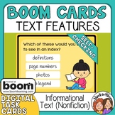 Informational Text Features Digital Boom Cards Self Correc