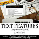 Informational Text Features Lesson, Complete Teaching Unit