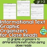 Informational Text Graphic Organizers Reading Grades 1-3