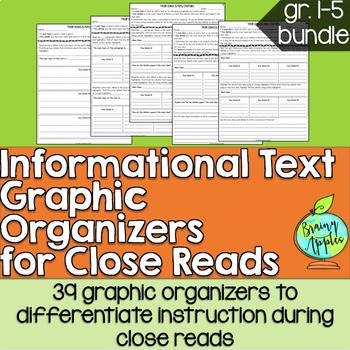 Preview of Informational Text Graphic Organizers, Reading Bundle