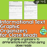 Informational Text Graphic Organizers Reading Grades 4-5