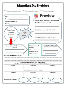 Preview of Informational Text Guide