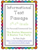 Informational Text Passage, Commercial Use- Boston Massacr