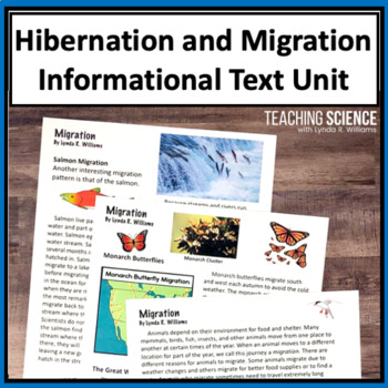 Preview of Hibernation and Migration Science Reading Informational Text Passages Adaptation