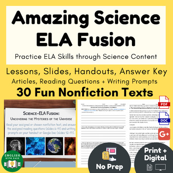 Preview of Informational Text Passages | Interesting Science Topics for ELA