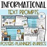 Informational Text Posters Planners Rubrics