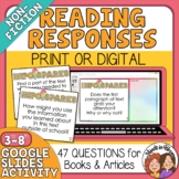 Informational Text Question Cards for Any Text plus Google Digital