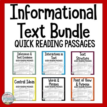 Preview of Informational Text Quick Reading Bundle