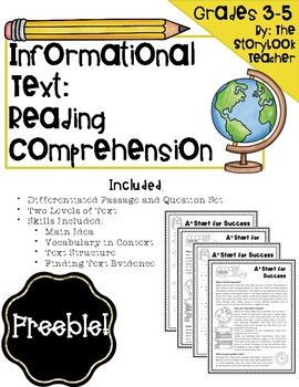 Preview of Informational Text Reading Comprehension