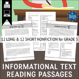 Informational Text Reading Comprehension Passages 5th Grade