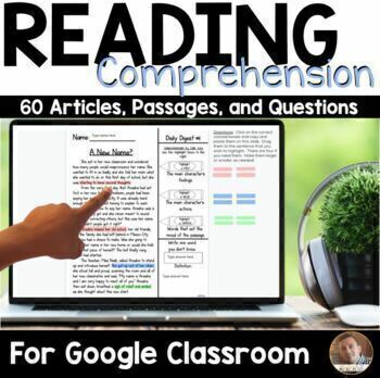 Preview of Informational Text Reading Comprehension Passages & Articles | Print & Digital