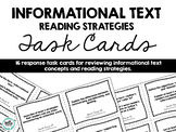 Informational Text Reading Strategies - Response Task Cards