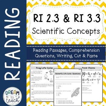 Preview of Informational Text - Scientific Concepts RI 2.3 & RI 3.3