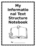 Informational Text Structure Interactive Notebook