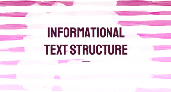Preview of Informational Text Structure PowerPoint and Guide Notes