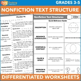 Informational Text Structure Worksheets – Differentiated N