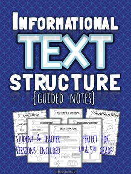 Preview of Informational Text Structures: 5th Grade Guided Notes for Nonfiction