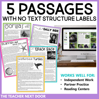 Informational Text Structures: 4th and 5th Grades by The Teacher Next Door
