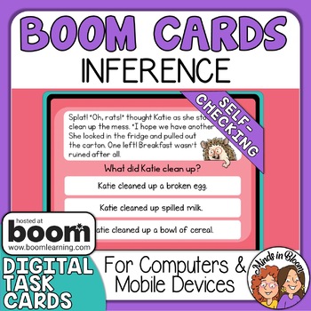 Preview of Inference Boom Cards Digital Task Cards with Audio