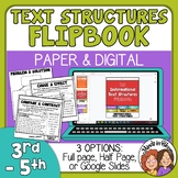 Informational Text Structures Flipbook with Graphic Organi