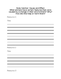 Informational Text Structures Notecatcher Sheet